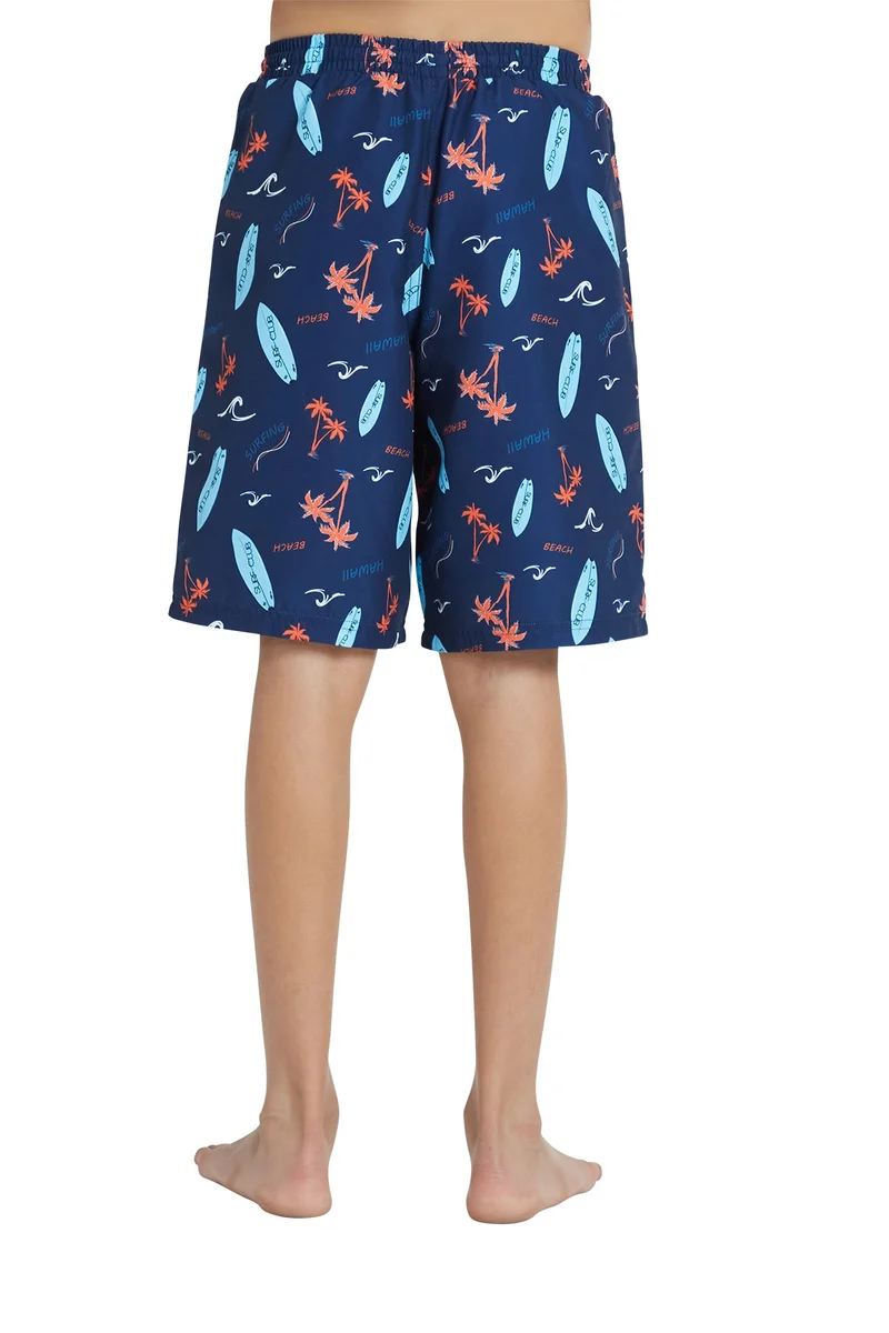 COEGA SUNWEAR  COEGA  Boys Kids Boardshorts - Navy Peach Palms for Men | Best Price UAE
